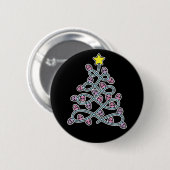Gothic Skulls Weihnachtsbaum Button (Vorne & Hinten)