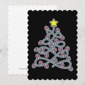 Gothic Skulls Weihnachtsbaum Flat Grußkarte Einladung (Vorne/Hinten)
