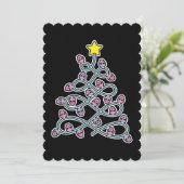 Gothic Skulls Weihnachtsbaum Flat Grußkarte Einladung (Stehend Vorderseite)