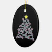 Gothic Skulls Weihnachtsbaum Keramik Ornament (Links)