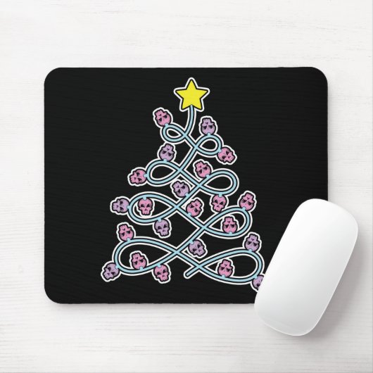 Gothic Skulls Weihnachtsbaum Mousepad (Mit Mouse)