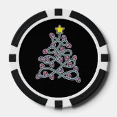 Gothic Skulls Weihnachtsbaum Poker Chips (Vorderseite)