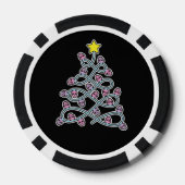 Gothic Skulls Weihnachtsbaum Poker Chips (Rückseite)