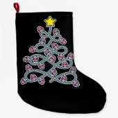 Gothic Skulls Weihnachtsbaum Strumpf Großer Weihnachtsstrumpf (Vorderseite)