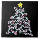 Gothic Skulls Weihnachtsbaum Tile Fliese (Vorderseite)