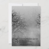 Gothic Smoke Friedhof Hochzeitseinladung Einladung (Rückseite)