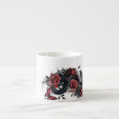 Gothic Snake & Red Flowers Tasse – Dunkle Botanik (Vorderseite)