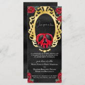 Gothic Snow White Fairytale Gift Apple Menükarte (Vorne/Hinten)