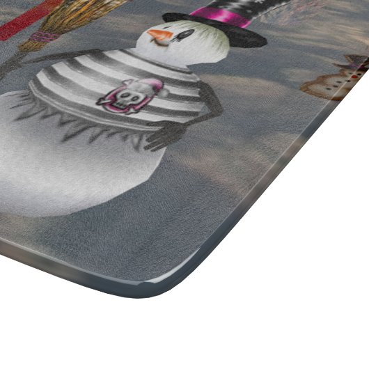 Gothic Snowman Cutting Board Schneidebrett (Ecke)