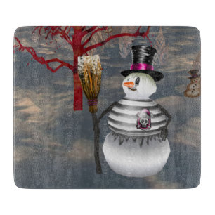 Gothic Snowman Cutting Board Schneidebrett