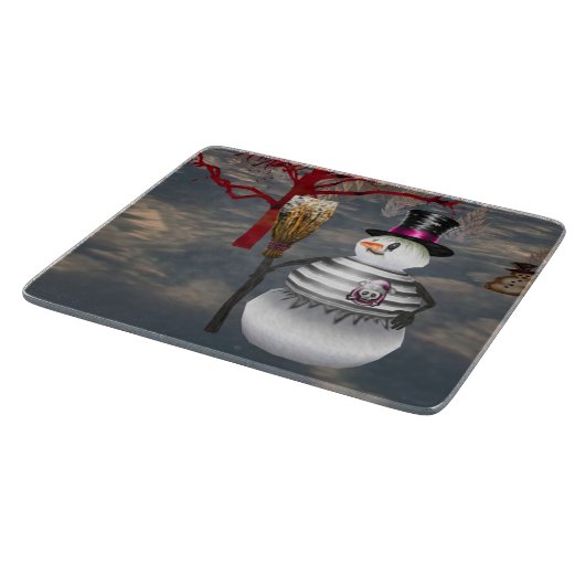 Gothic Snowman Cutting Board Schneidebrett (Ecke)