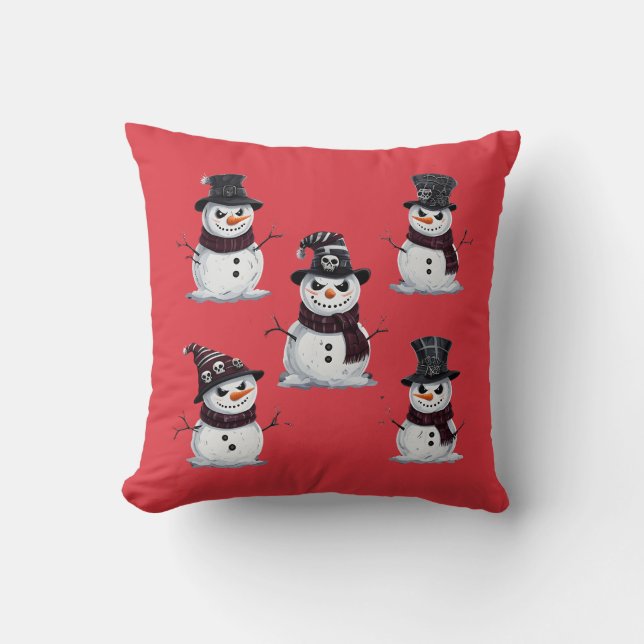 Gothic Snowman  Kissen (Vorderseite)