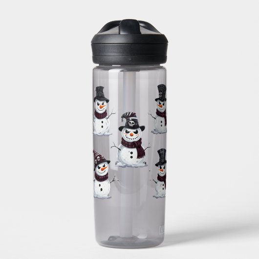 Gothic Snowman Trinkflasche (Vorderseite)