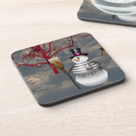 Gothic Snowman Untersetzer (Linke Seite)