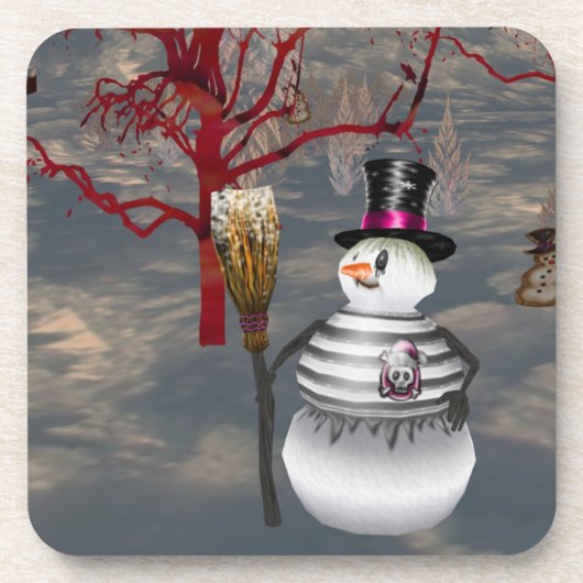 Gothic Snowman Untersetzer (Vorderseite)