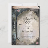 Gothic Spellband Vintag Goth Book Baby Shower Einladung (Vorderseite)