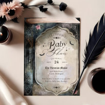 Gothic Spellband Vintag Goth Book Baby Shower