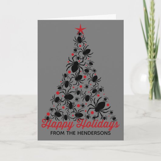 Gothic Spider Christmas Tree Karte (Vorderseite)