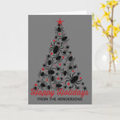 Gothic Spider Christmas Tree Karte (Gelbe Blume)
