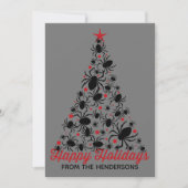 Gothic Spider Christmas Tree Karte (Vorderseite)
