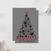 Gothic Spider Christmas Tree Karte (Vorderseite/Rückseite Beispiel)