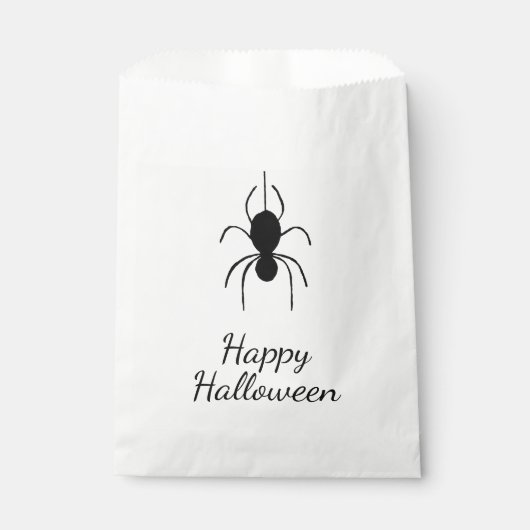 Gothic Spider Halloween-Party Einfach Schwarz-weiß Geschenktütchen (Vorderseite)