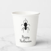 Gothic Spider Halloween-Party Einfach Schwarz-weiß Pappbecher (Rückseite)