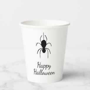 Gothic Spider Halloween-Party Einfach Schwarz-weiß Pappbecher