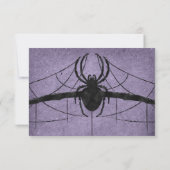 Gothic Spider Halloween Wedding RSVP (Rückseite)