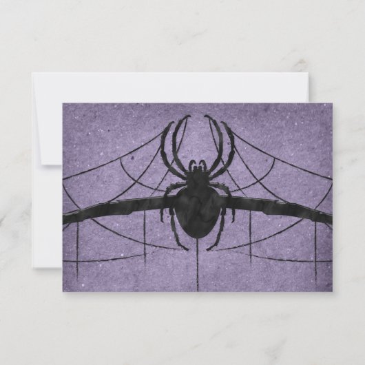Gothic Spider Halloween Wedding RSVP (Rückseite)