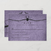 Gothic Spider Halloween Wedding RSVP (Vorne/Hinten)