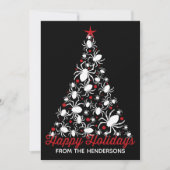 Gothic Spider Holiday Tree Karte (Vorderseite)
