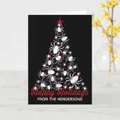 Gothic Spider Holiday Tree Karte (Gelbe Blume)