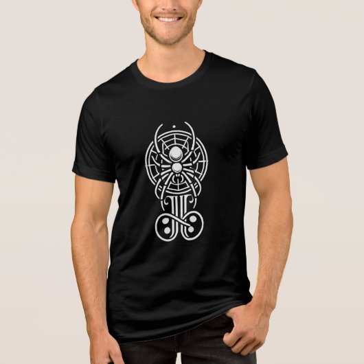 Gothic Spider Monogram Tri-Blend Shirt (Vorderseite)