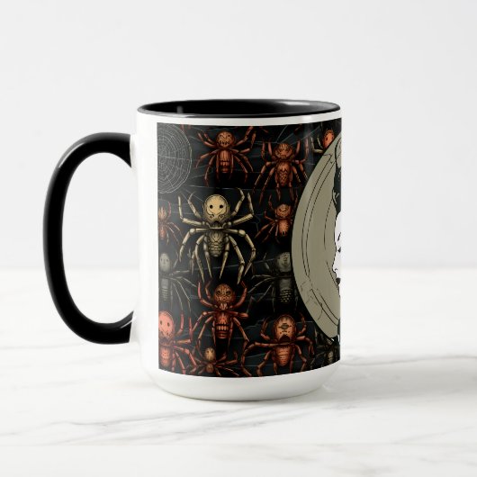 Gothic Spider Queen, Dark and Eleganto Halloween Tasse (Links)