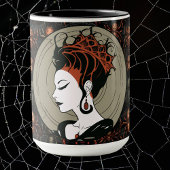 Gothic Spider Queen, Dark and Eleganto Halloween Tasse
