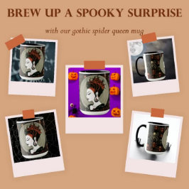 Gothic Spider Queen, Dark and Eleganto Halloween Tasse