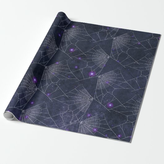 Gothic Spider Web Halloween-Muster Geschenkpapier (Ungerollt)