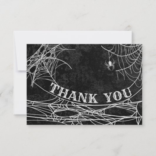 Gothic Spider WebHalloween oder Dusche als Dankeskarte (Vorderseite)
