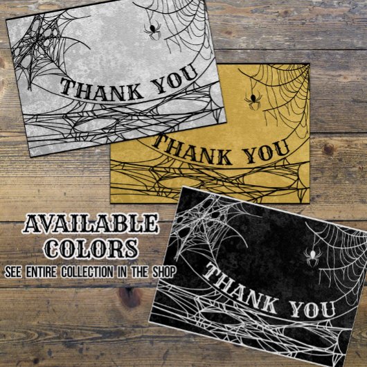 Gothic Spider WebHalloween oder Dusche Dankeskarte