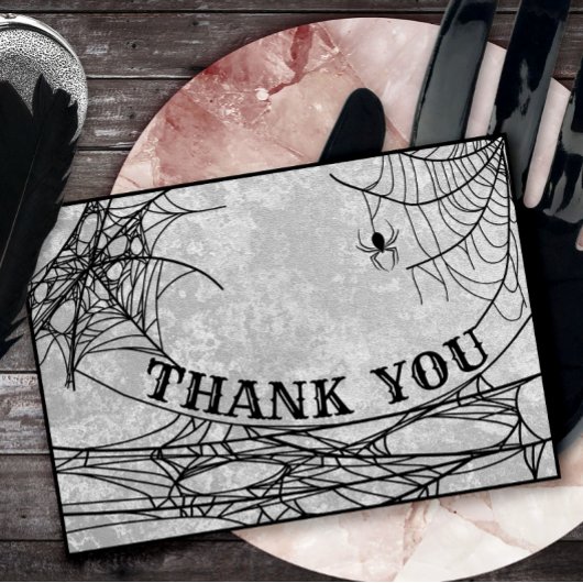 Gothic Spider WebHalloween oder Dusche Dankeskarte