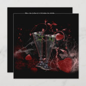 Gothic Spider Wedding Ladites Einladung (Vorne/Hinten)