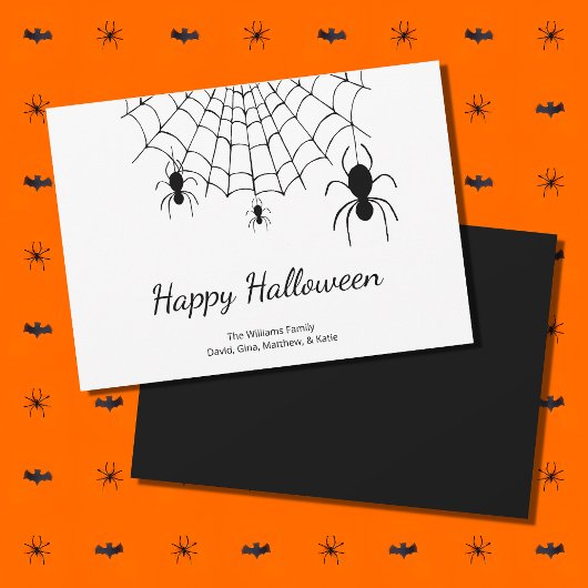 Gothic Spiders Simple Happy Halloween Feiertagskarte