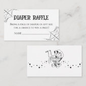 Gothic Spiderweb Diaper Raffle Baby Shower Insert  (Vorne/Hinten)