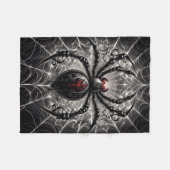 Gothic Spinne auf Netz Dark Fantasy Fleece Decke (Vorderseite (Horizontal))