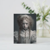 Gothic Spooky Blond Child Postkarte (Stehend Vorderseite)