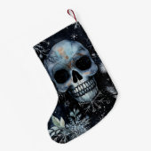 Gothic Spooky Christmas Skull Kleiner Weihnachtsstrumpf (Rückseite (Hängend))