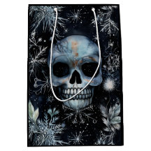 Gothic Spooky Christmas Skull