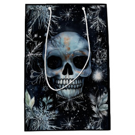 Gothic Spooky Christmas Skull Mittlere Geschenktüte