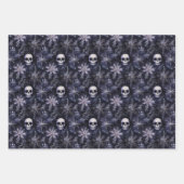 Gothic Spooky Christmas Skulls Geschenkpapier Set (Vorderseite 2)